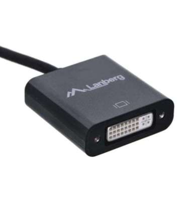 Lanberg AD-0007-BK video cable adapter 0.1 m DisplayPort DVI-D Black