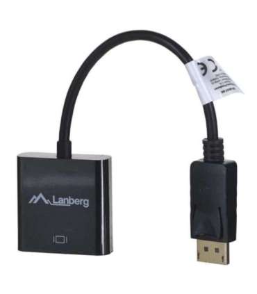 Lanberg AD-0007-BK video cable adapter 0.1 m DisplayPort DVI-D Black