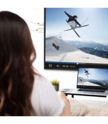 j5create ScreenCast HDMI Wireless Display Adapter Receiver - Mirrors Phone, Tablet, Laptop to HDTV - Compatible with