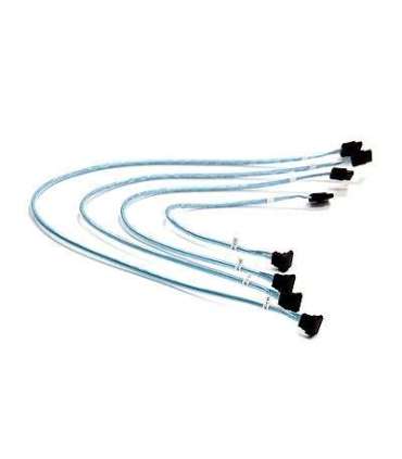 Supermicro 4 x Round SATA cable 0.56 m Black, Blue, White