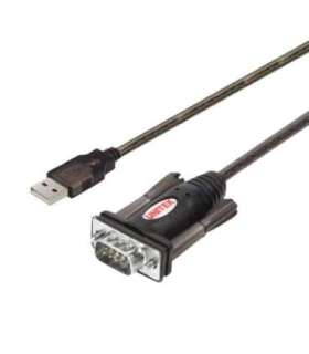UNITEK Y-105 serial cable Black 1.5 m USB Type-A DB-9
