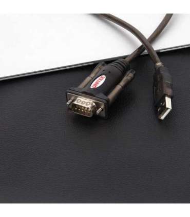 UNITEK Y-105 serial cable Black 1.5 m USB Type-A DB-9