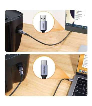 Ugreen USB Type-C to USB Type-B adapter (grey)