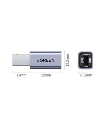 Ugreen USB Type-C to USB Type-B adapter (grey)