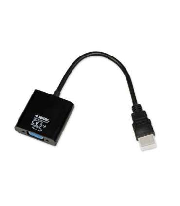 iBox IAHV01 video cable adapter HDMI Type A (Standard) VGA (D-Sub) Black