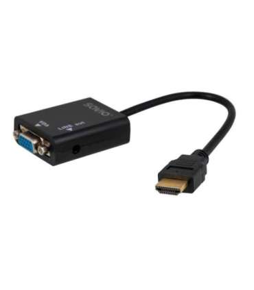 Savio CL-23 video cable adapter 0.5 m VGA (D-Sub) HDMI Type A (Standard) Black