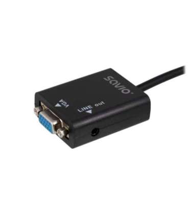 Savio CL-23 video cable adapter 0.5 m VGA (D-Sub) HDMI Type A (Standard) Black