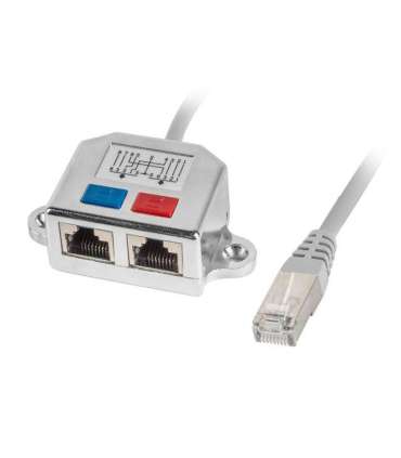 Lanberg adapter lan rj45/2x rj45 ftp splitter ad-0026-s
