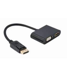 Gembird A-DPM-HDMIFVGAF-01 DisplayPort male to HDMI female + VGA female adapter cable, black