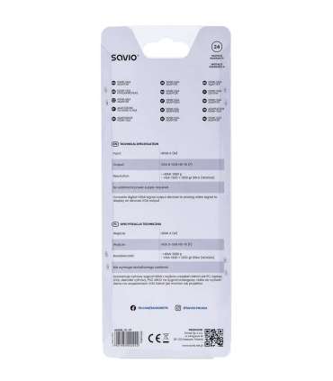 Savio CL-27 video cable adapter 0.2 m VGA (D-Sub) HDMI Type A (Standard) White