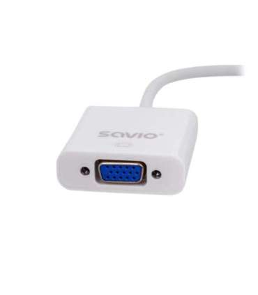 Savio CL-27 video cable adapter 0.2 m VGA (D-Sub) HDMI Type A (Standard) White