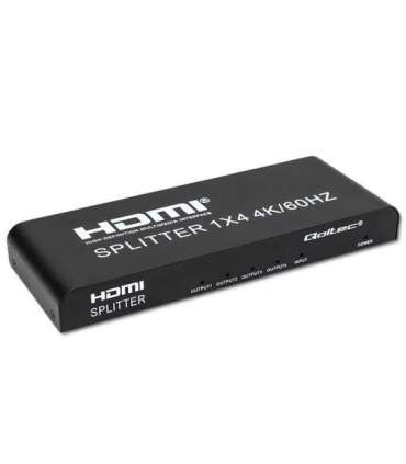 Qoltec 51799 Active HDMI Splitter 4 x HDMI 4K x 2K 6Gb/s 60Hz