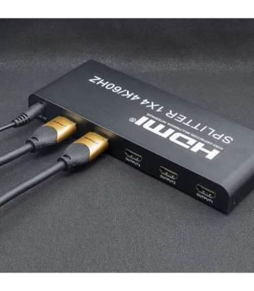 Qoltec 51799 Active HDMI Splitter 4 x HDMI 4K x 2K 6Gb/s 60Hz