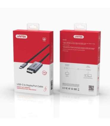 UNITEK V1409A cable gender changer USB-C DisplayPort Black, Grey