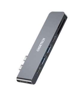 Docking Station Choetech HUB-M14 for Macbook Pro, 7-in-2 USB-C, Thunderbolt 3 (silver)