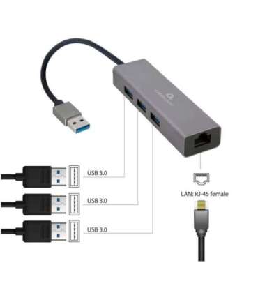 Gembird A-AMU3-LAN-01 USB graphics adapter