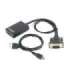 Gembird A-VGA-HDMI-01 video cable adapter 0.15 m HDMI Type A (Standard) VGA (D-Sub) Black