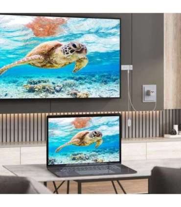 Audio/video wireless transmitter and receiver j5create JVAW76 Screencast 4K Wireless Display Adapter white