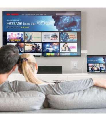 Audio/video wireless transmitter and receiver j5create JVAW76 Screencast 4K Wireless Display Adapter white