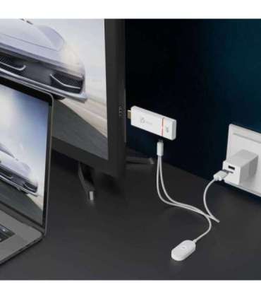 Audio/video wireless transmitter and receiver j5create JVAW76 Screencast 4K Wireless Display Adapter white