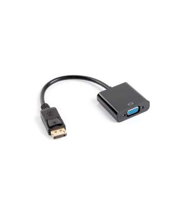 Lanberg AD-0002-BK video cable adapter 0.2 m VGA (D-Sub) DisplayPort Black