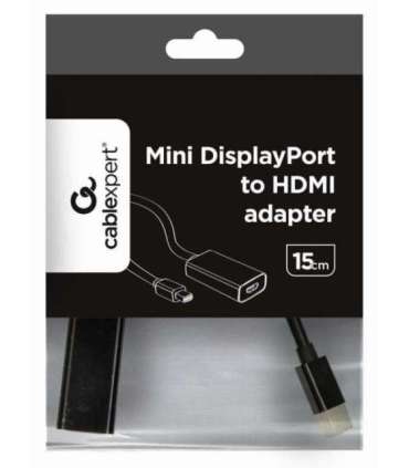 Gembird A-MDPM-HDMIF-02 video cable adapter Mini DisplayPort HDMI Type A (Standard) Black