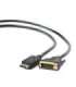 Gembird CC-DPM-DVIM-6 video cable adapter 1.8 m DisplayPort DVI Black
