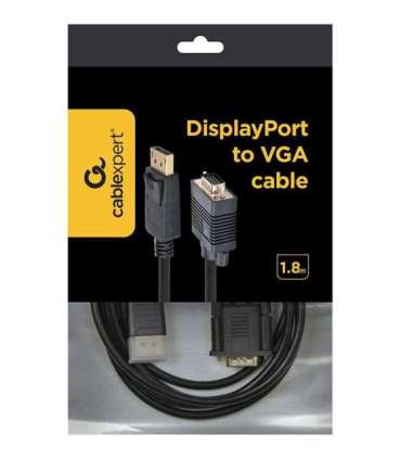 Gembird CCP-DPM-VGAM-6 video cable adapter 1.8 m VGA (D-Sub) DisplayPort Black