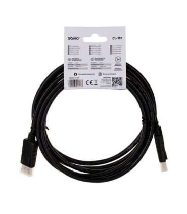 Savio CL-137 DisplayPort cable 3 m Black