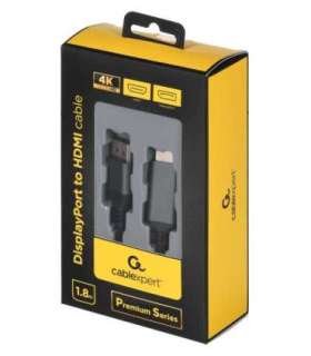Gembird CC-DP-HDMI-4K-6 video cable adapter 1.8 m DisplayPort HDMI Type A (Standard) Black