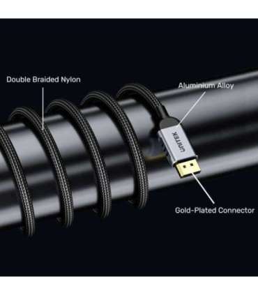 UNITEK C1626GY01-1.5M DisplayPort cable Black, Grey