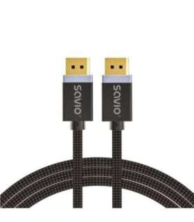 DisplayPort cable 2 m Black SAVIO CL-166