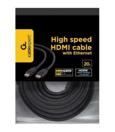 Gembird 20m HDMI HDMI cable HDMI Type A (Standard) Black