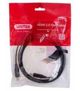 UNITEK HDMI CABLE 2.0 4K60HZ,FLAT,2M,C11063BK-2M