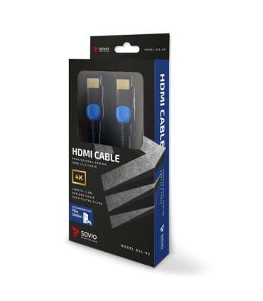 Savio GCL-02 HDMI cable 1.8 m HDMI Type A (Standard) Black,Blue
