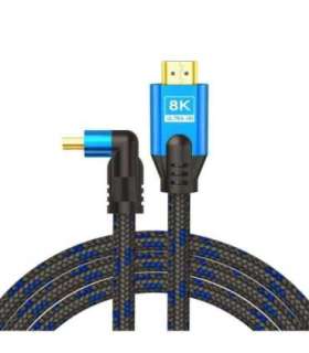 Savio HDMI (M) v2.1 cable, angled, 8K, HDR Dynamic, OFC copper, 5m, CL-175