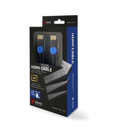 Savio GCL-05 HDMI cable 3 m HDMI Type A (Standard) Black, Blue