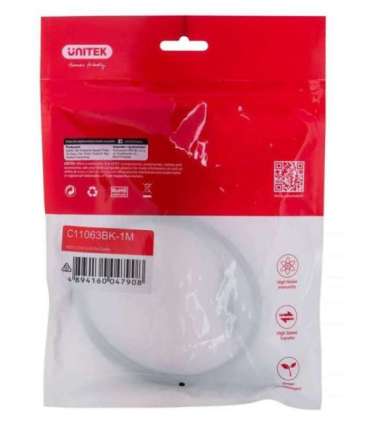 UNITEK 2.0 4K60HZ FLAT 1M C11063BK-1M HDMI cable 1 m HDMI Type A (Standard) Black