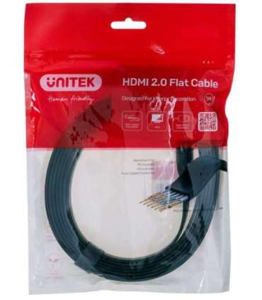 UNITEK 2.0 4K60HZ FLAT 3M C11063BK-3M HDMI cable 3 m HDMI Type A (Standard) Black