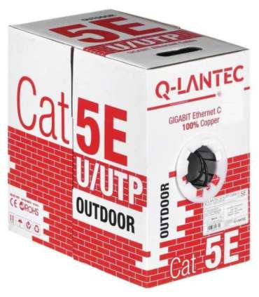 Q-LANTEC KIU5OUTS305Q networking cable 305 m Cat5e U/UTP (UTP) Black