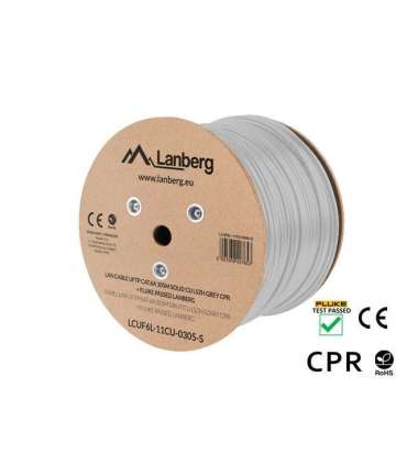 LANBERG CABLE UFTP CAT. 6A 305M WIRE CU LSZH GRAY