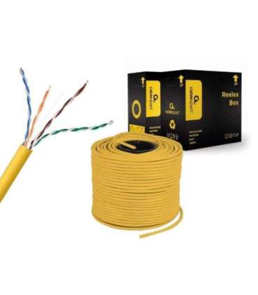 Gembird UPC-5004E-SOL-Y networking cable Yellow 305 m Cat5e U/UTP (UTP)