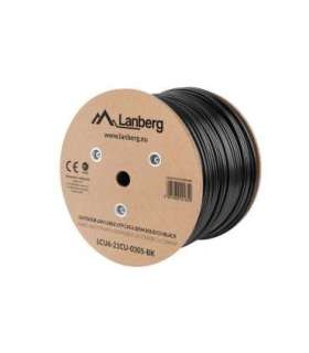 Lanberg LCU6-21CU-0305-BK networking cable Black 305 m Cat6 U/UTP (UTP) outdoor