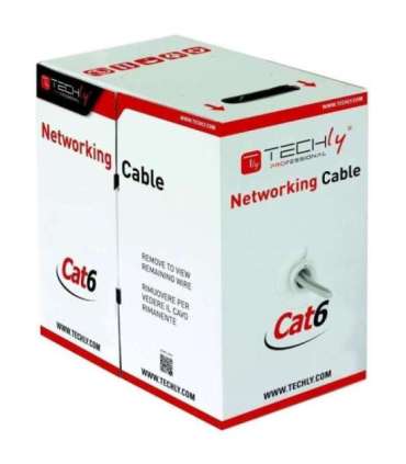 Techly ITP9-FLU-0305 networking cable Grey 305 m Cat6 U/UTP (UTP)