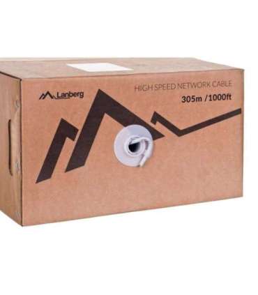 Lanberg LCU6-12CU-0305-S networking cable 305 m Cat6 U/UTP (UTP) Gray