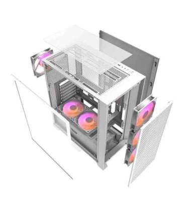 Computer case Darkflash DRX70 MESH + 4 RGB fans (white)