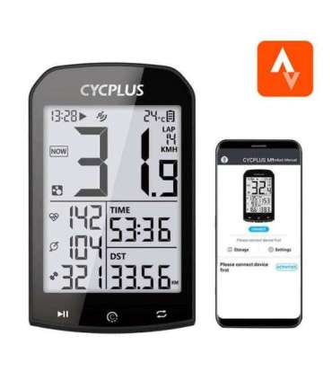 GPS bike computer Cycplus M1 - compatibile with Strava, Trainingpeaks etc.