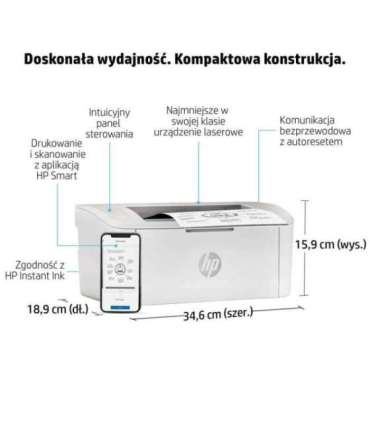 HP LaserJet M110w Printer, Black and white, Printer for Small office, Print, Compact Size