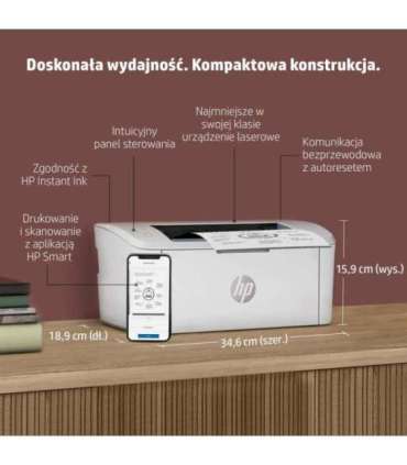 HP LaserJet M110w Printer, Black and white, Printer for Small office, Print, Compact Size