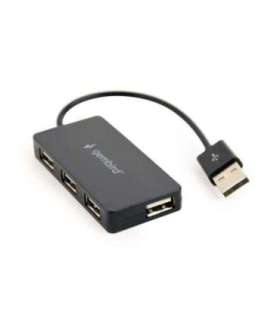 Gembird UHB-U2P4-04 interface hub USB 2.0 480 Mbit/s Black
